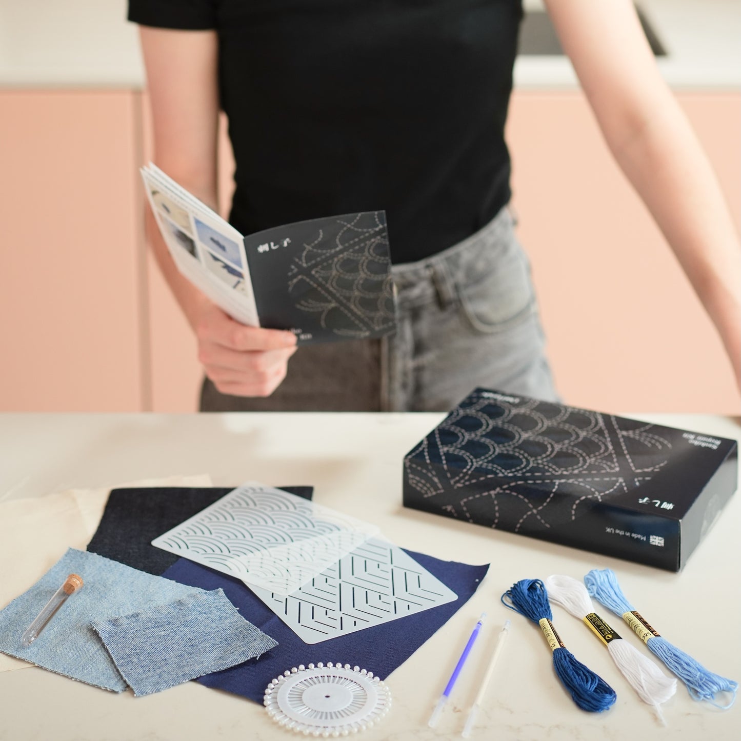 kit de broderie sashiko
