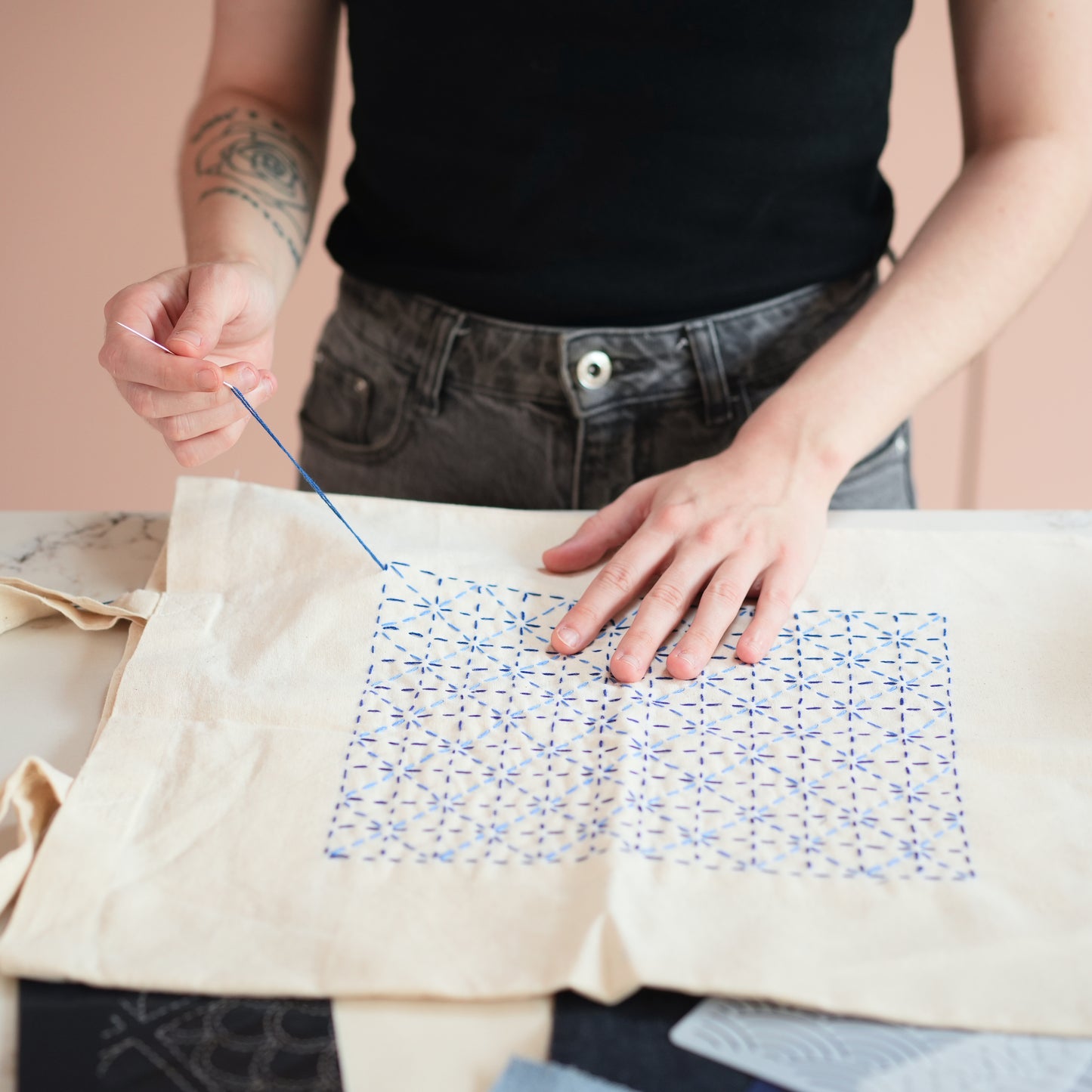 kit de broderie sashiko